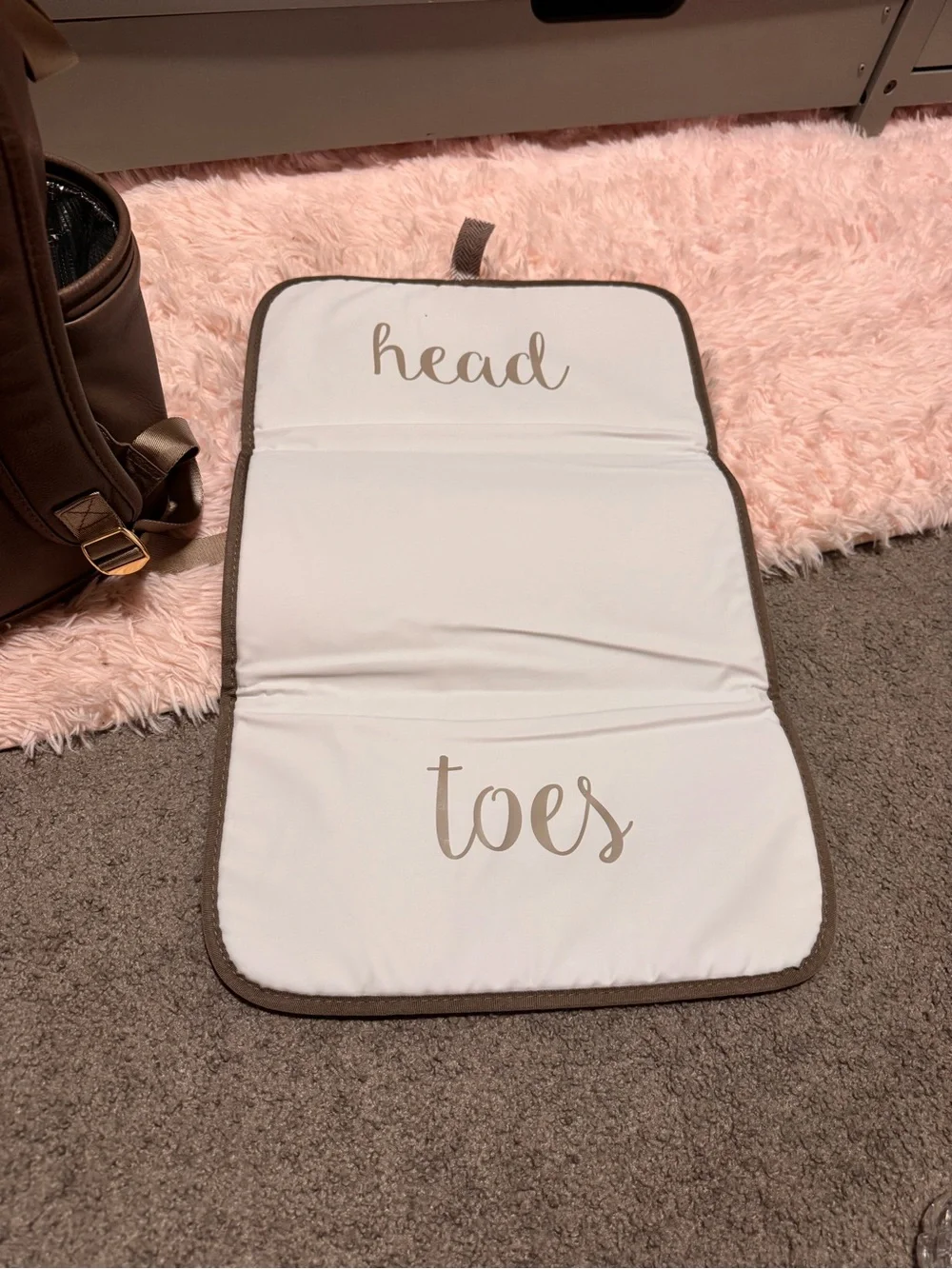 Itzy Ritzy Herringbone Brown and Cream Baby Backpack